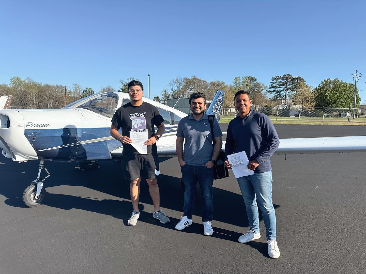 3 checkride passes in 1 day!!! Congrats to Kevin, Saif, and Christian! We are so proud of you!!! 🎉✈️☁️