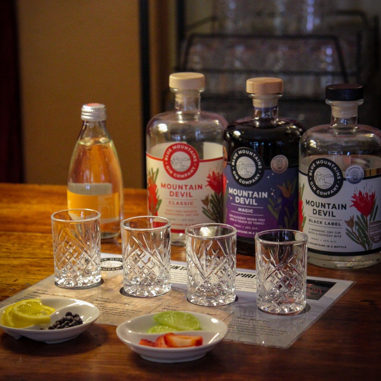 Fancy a cheeky tipple this weekend? Join us at the GIN PARLOUR!

OPEN - Friday from 5.30pm &amp; Saturday from 2pm.

Explore the @bluemountainsgincompany range with a tasting flight. Try four unique gins paired with garnishes and tonic. $25pp. Or, ch