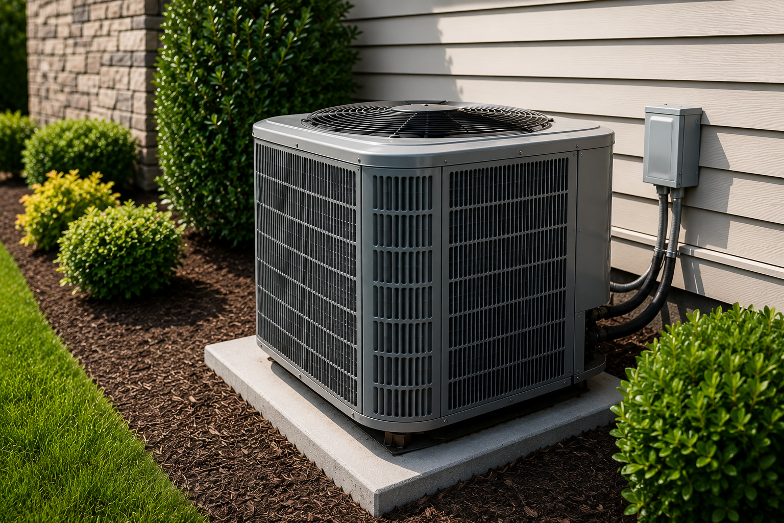 HVAC technician servicing commercial air conditioning equipment
