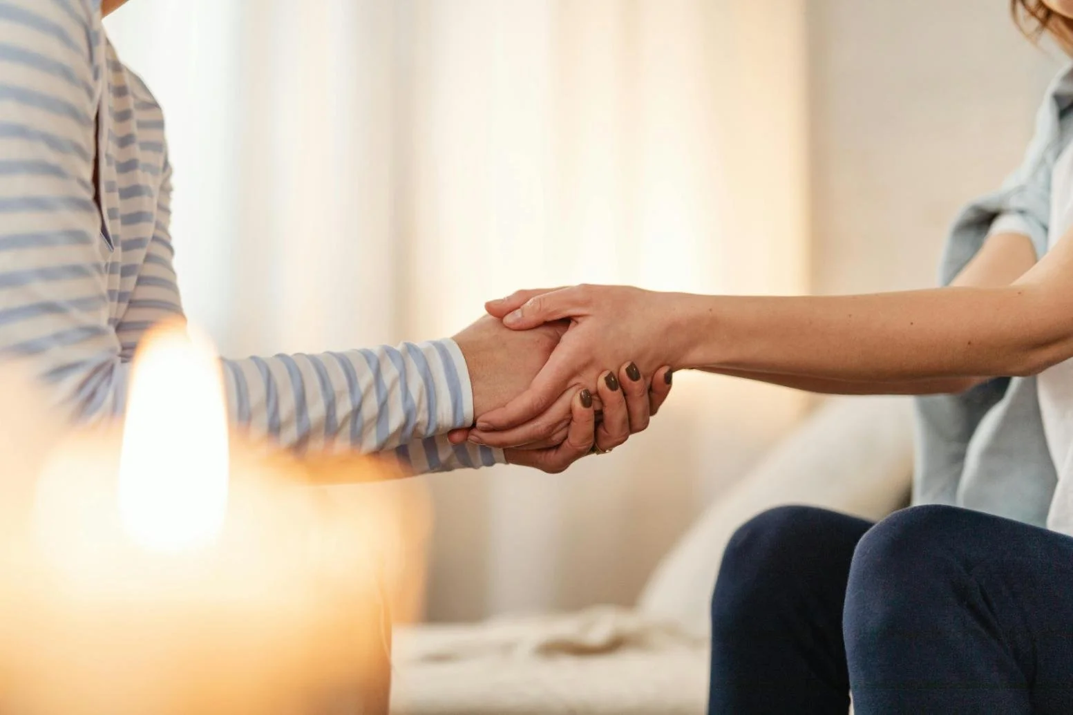 couple holding hands