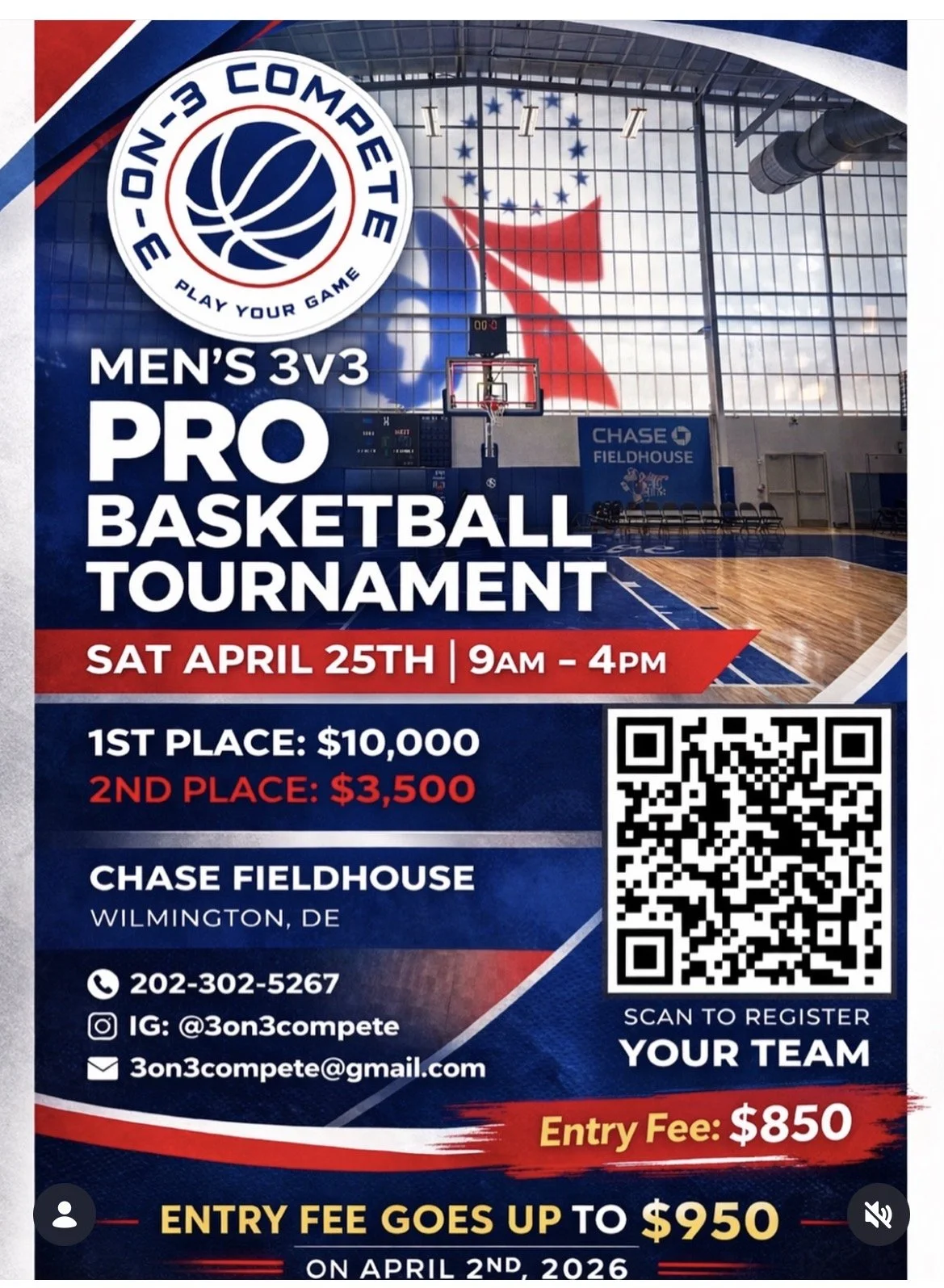 3-on-3 Compete Men’s 3v3 Pro Basketball Tournament