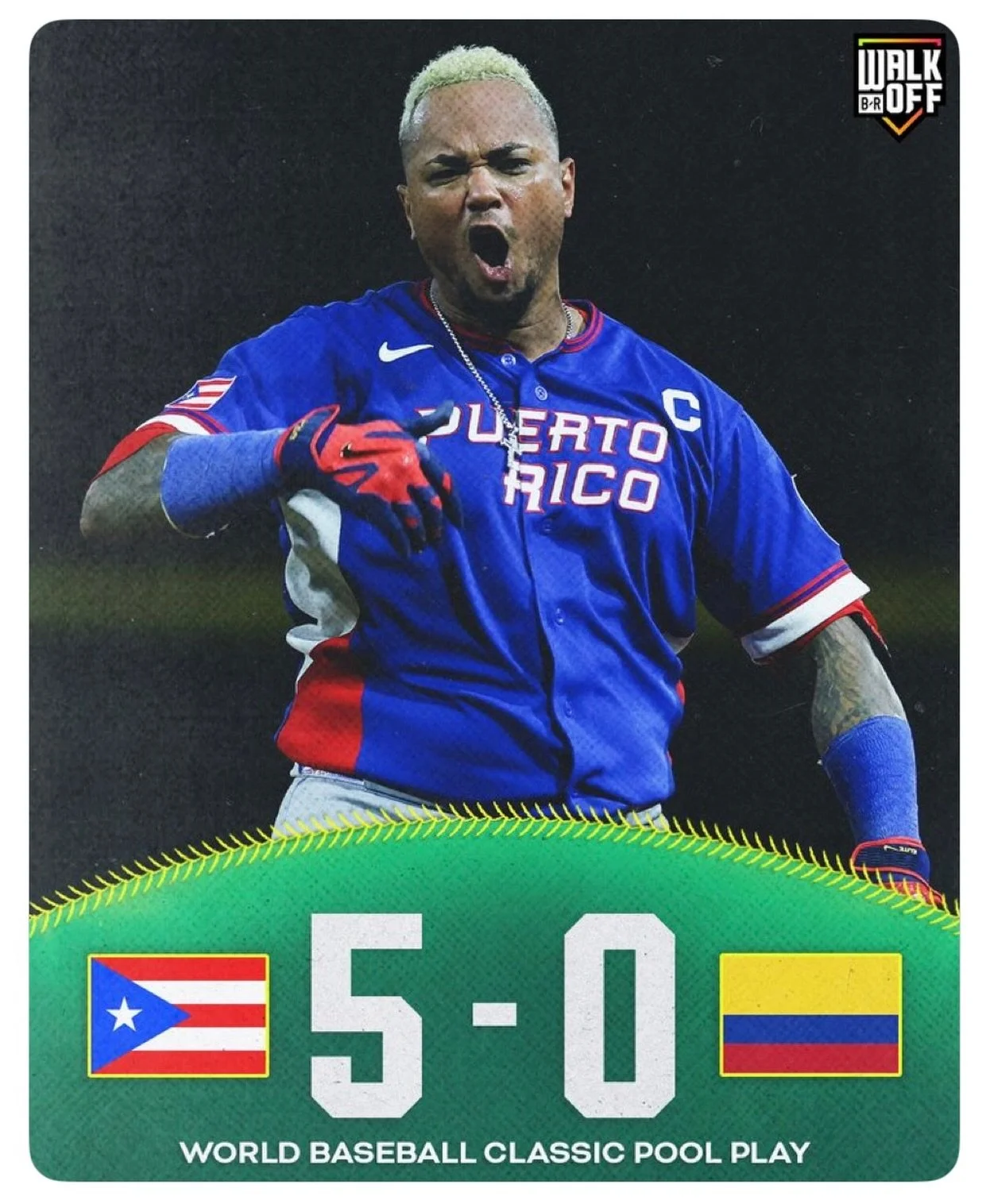 Team Puerto Rico ⚛️ shut out their competition to win their first game of the WBC ⚾️