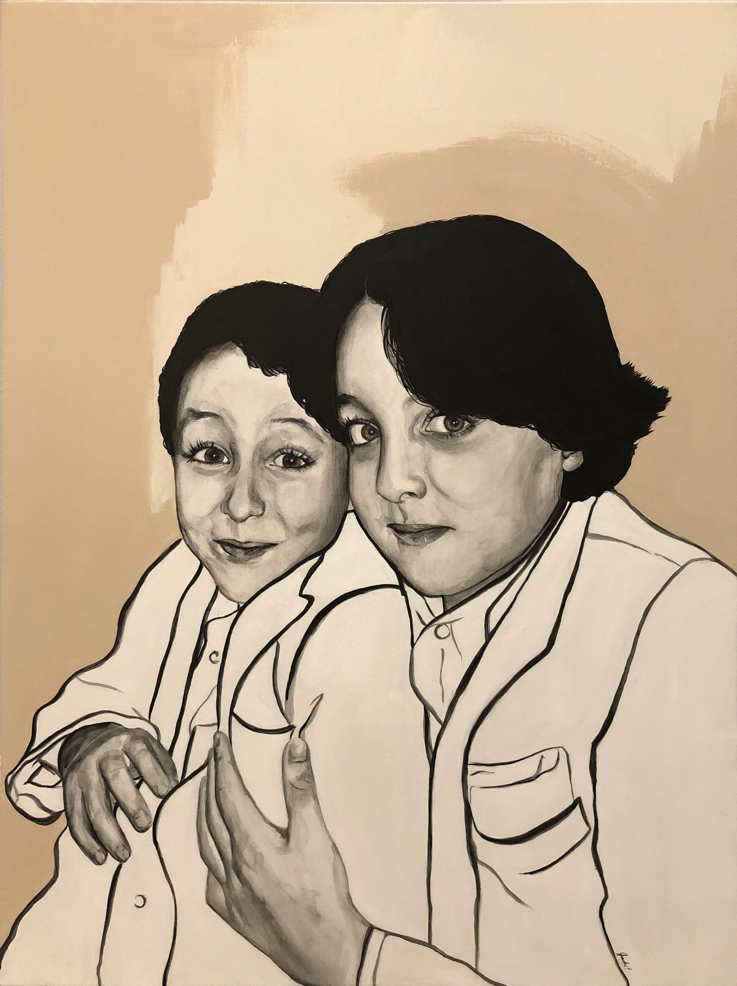 (SOLD) Commission - 30x40 inches, Water Color & Acrylic