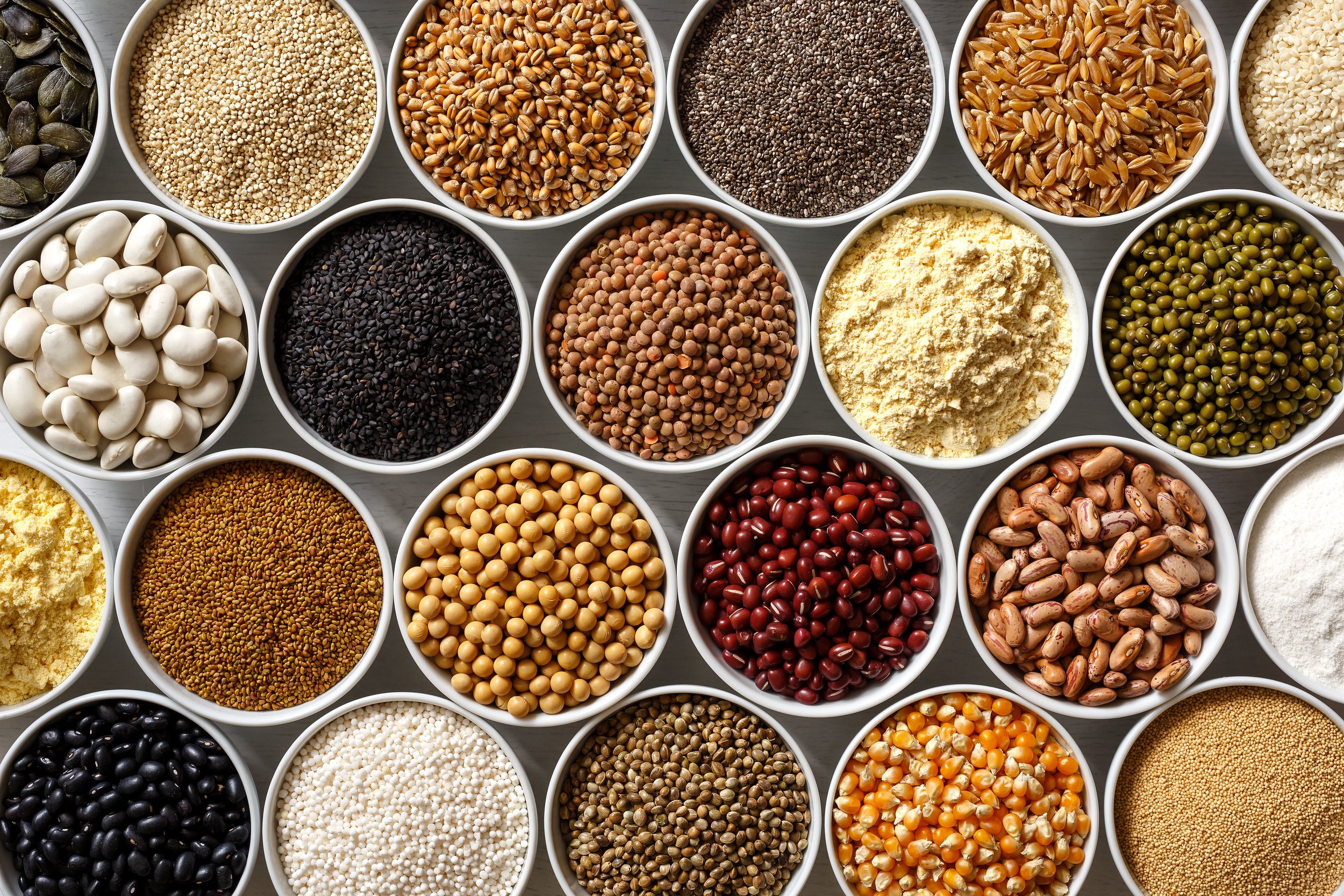 Selection of Australian grains, pulses, oilseeds and agricultural commodities