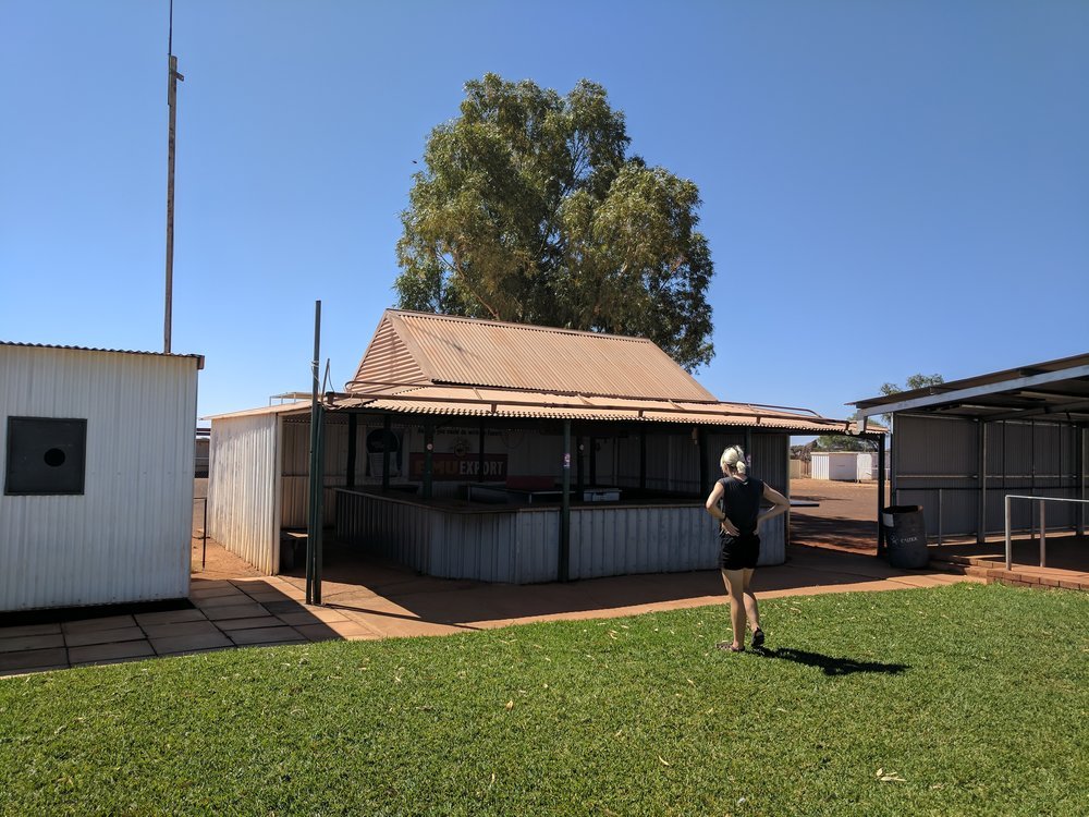  The bar at the Meekatharra racecourse. A cracker of building that is almost two thirds bar! 