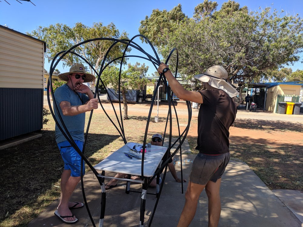  Helpers for the build, Bobbie's dad &amp; friend 