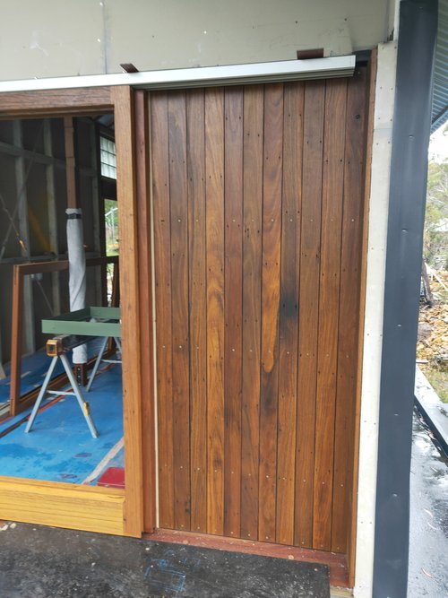  Old recycled floorboards are cleaned up and dressed and installed! 