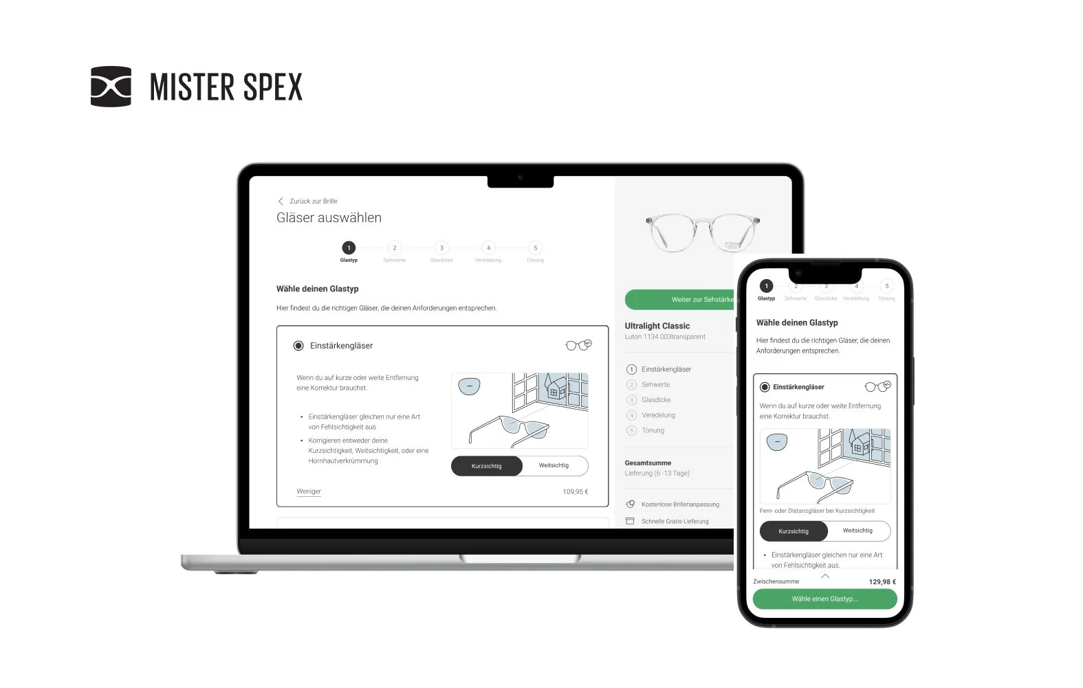 The Mister Spex Glasses Configuration Experience - Redesigned