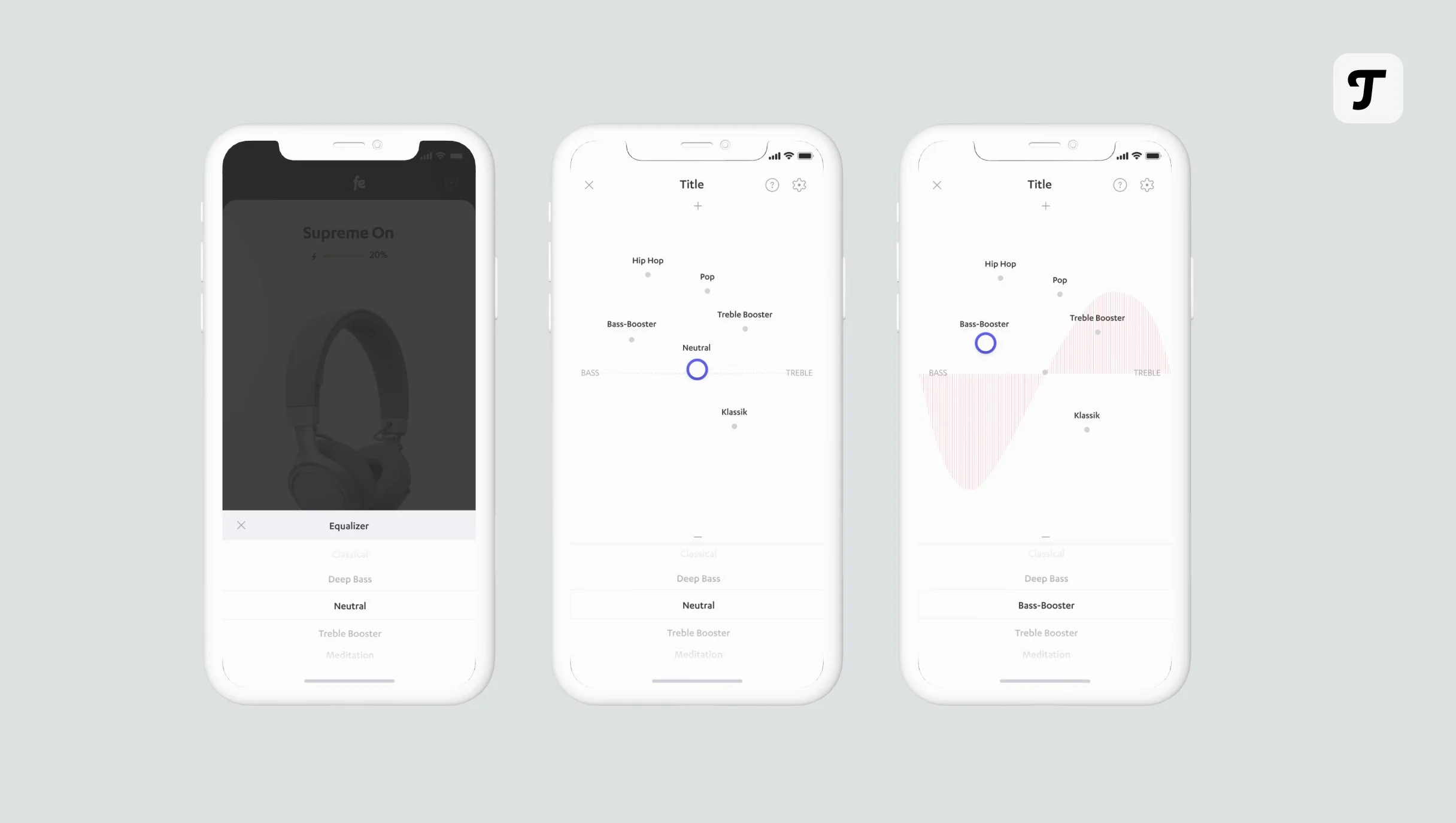 Equalizer: Use Teufel presets or customize sound to suit your own preferences.