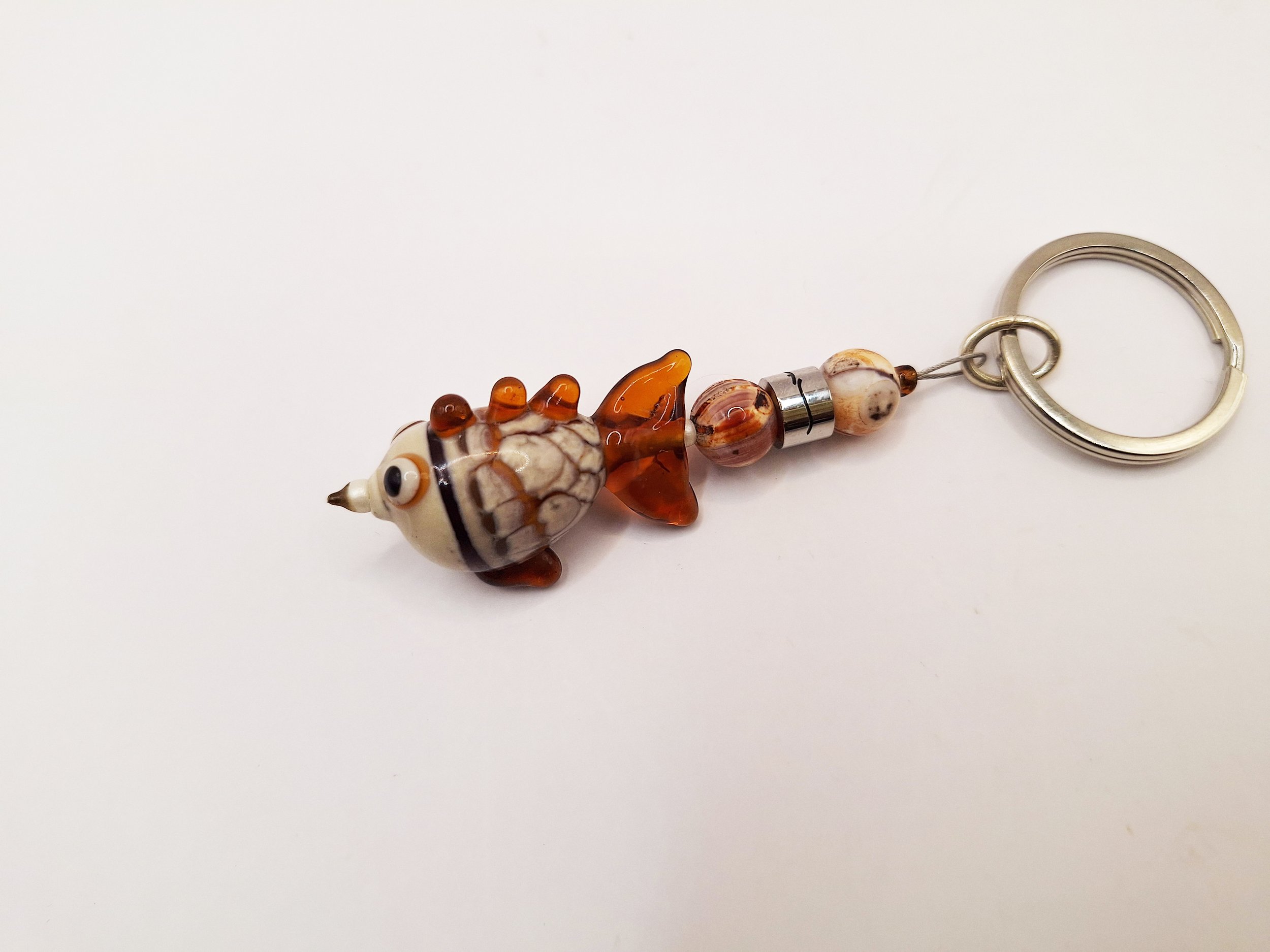 Schlüsselanhänger mit Glasfisch