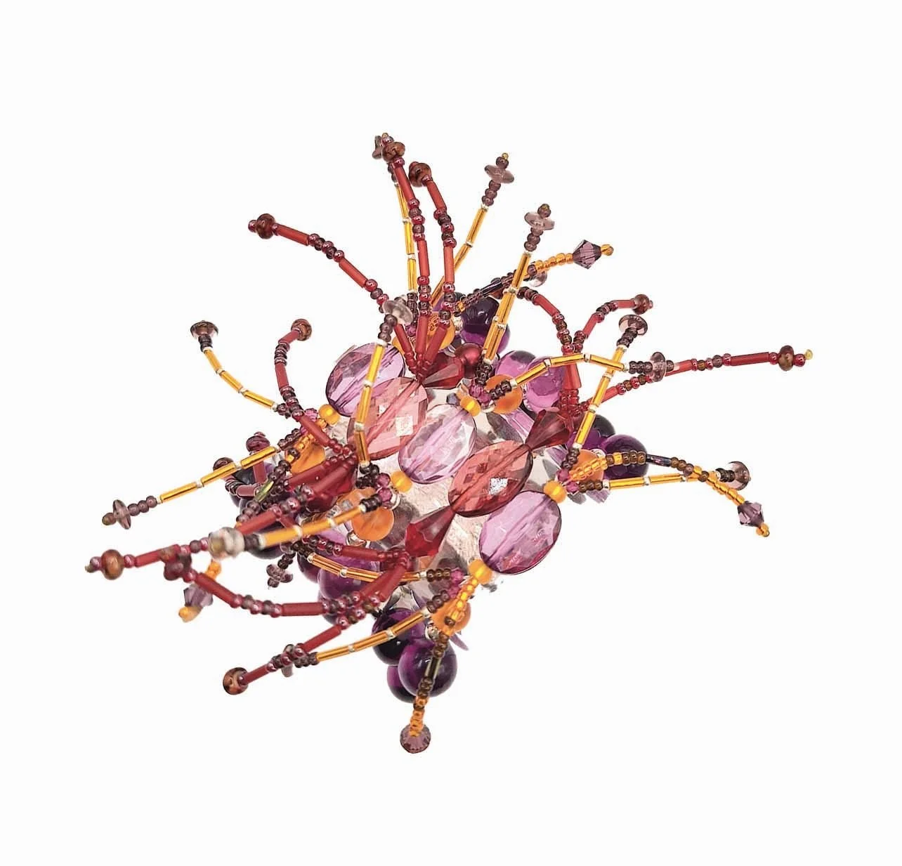 Armband | Weinrot-Orange-Lila Feuerwerk