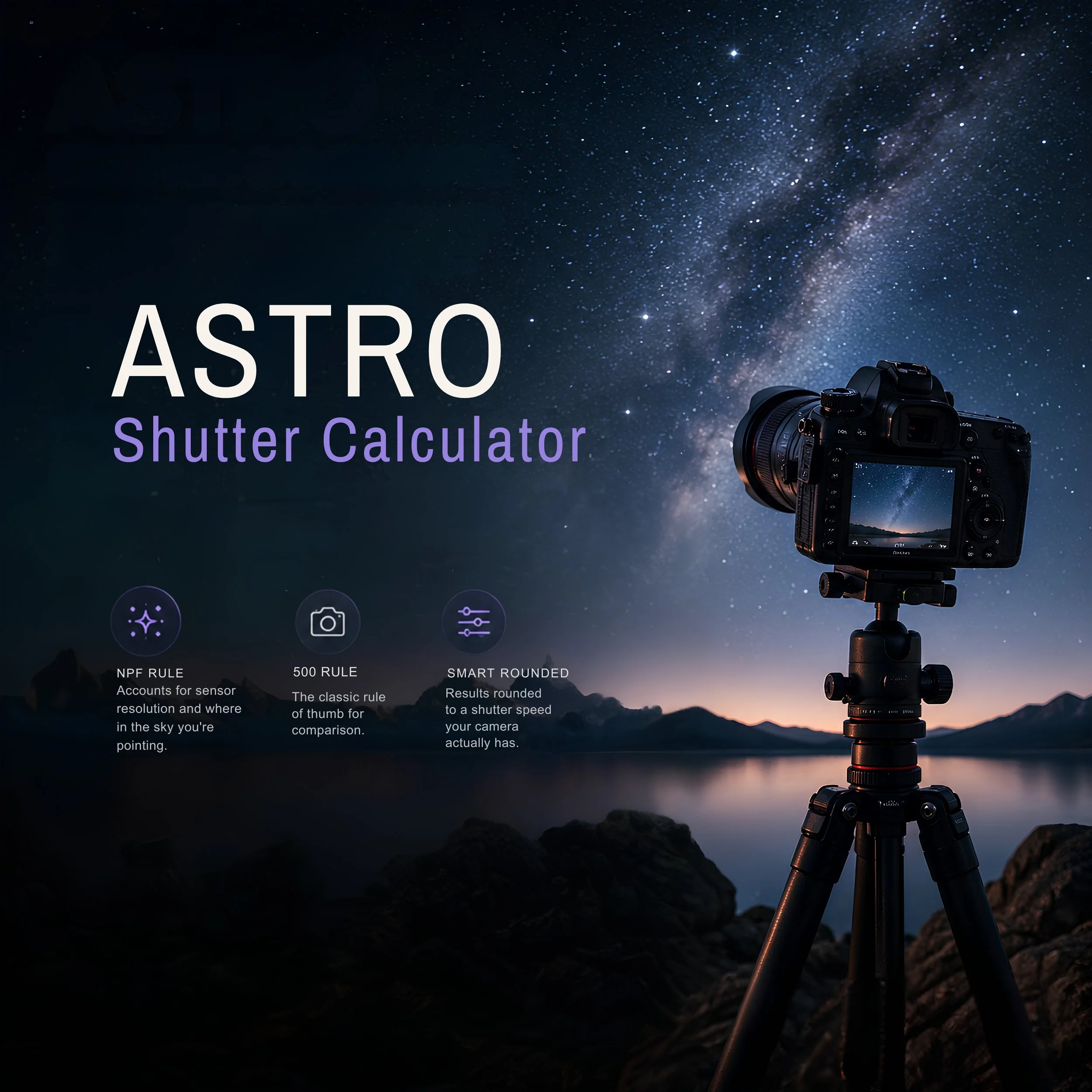 Astro Photography Shutter Calculator