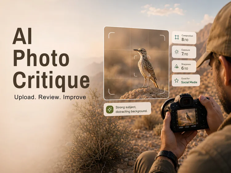 The AI Photo Critique tool