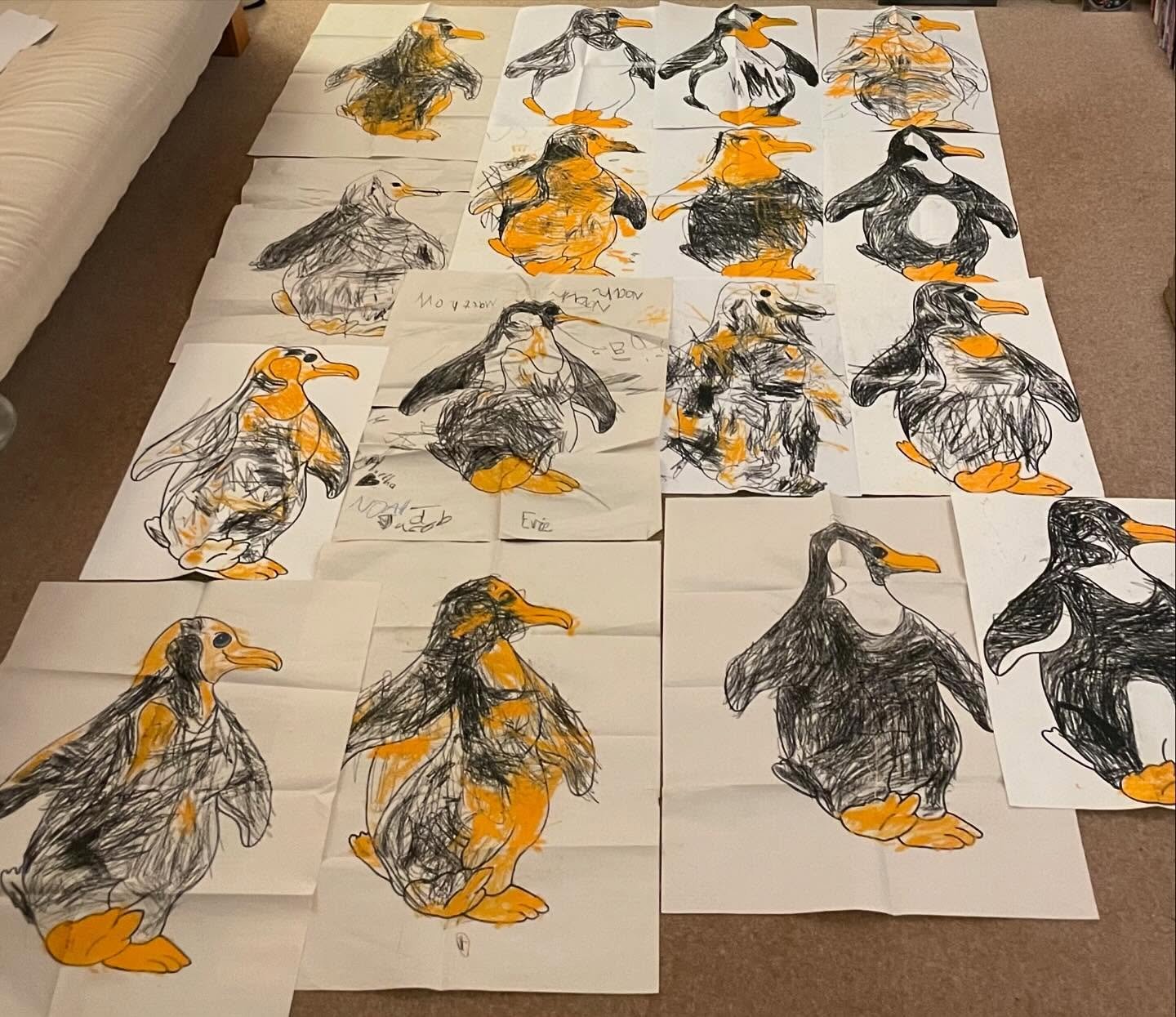 Did you know? 🔍 There are 18 different species of penguins across the world 🗺️ 

Our wonderful audiences helped Noah to colour in his picture for David Attenborough, and proved that no two penguins are the same!
