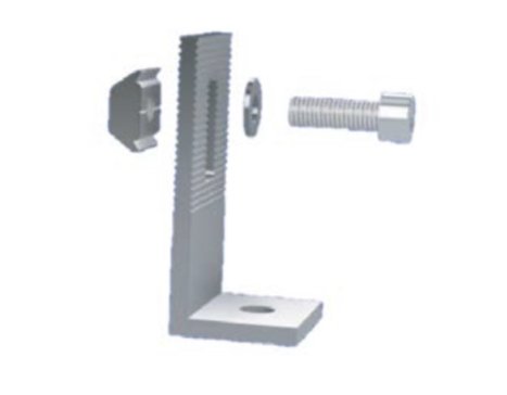 L Bracket Foot AL 6005 40 x 80mm Evo