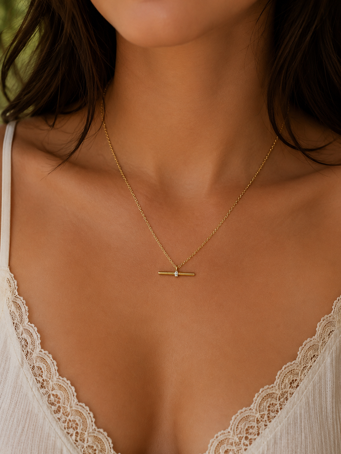 T-bar necklace mini