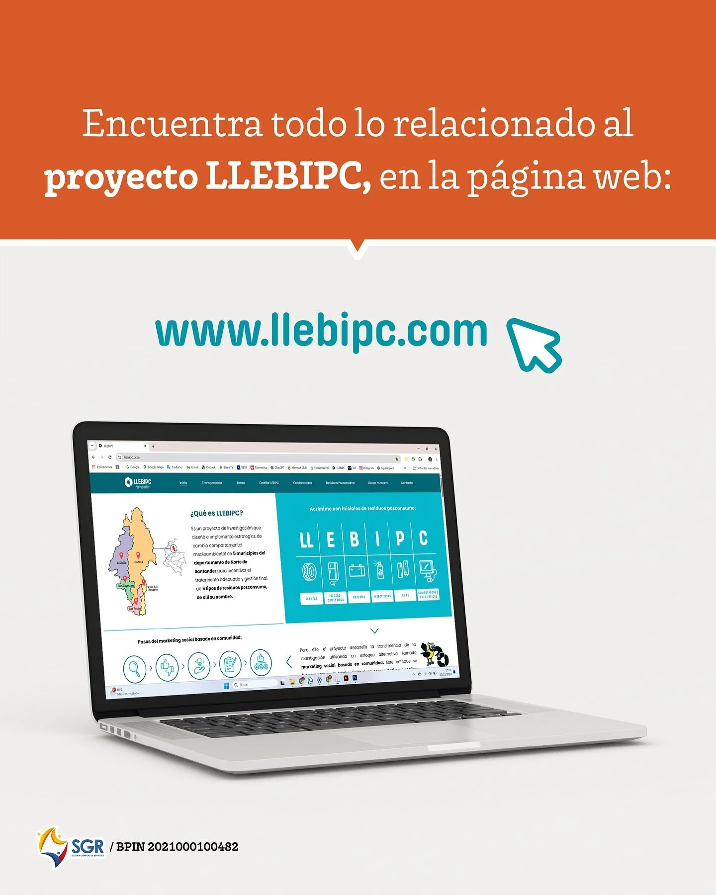 En nuestro canal virtual web www.llebipc.com encuentras toda la informaci&oacute;n del proyecto investigativo LLEBIPC, podr&aacute;s resolver dudas e inquietudes 🛜. 

Vis&iacute;tala y conoce m&aacute;s sobre este proyecto que increment&oacute; la t