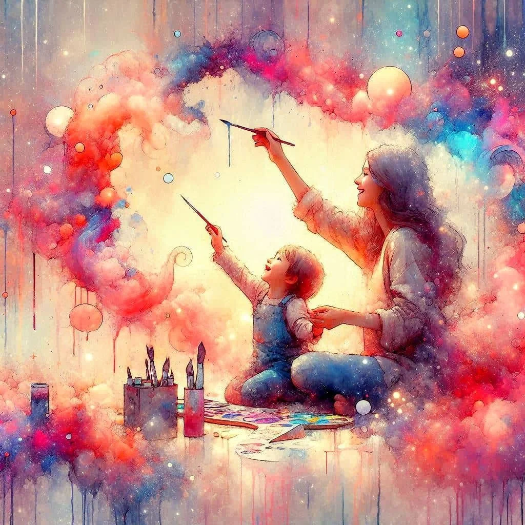 Family Expressive Painting session