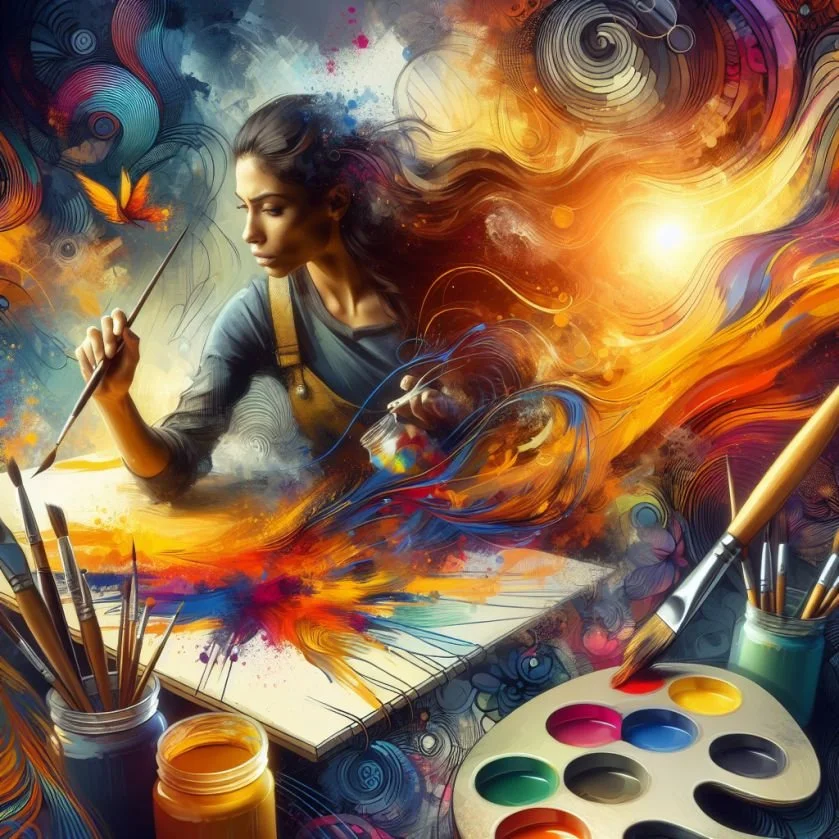 Expressive Painting + New year card reading