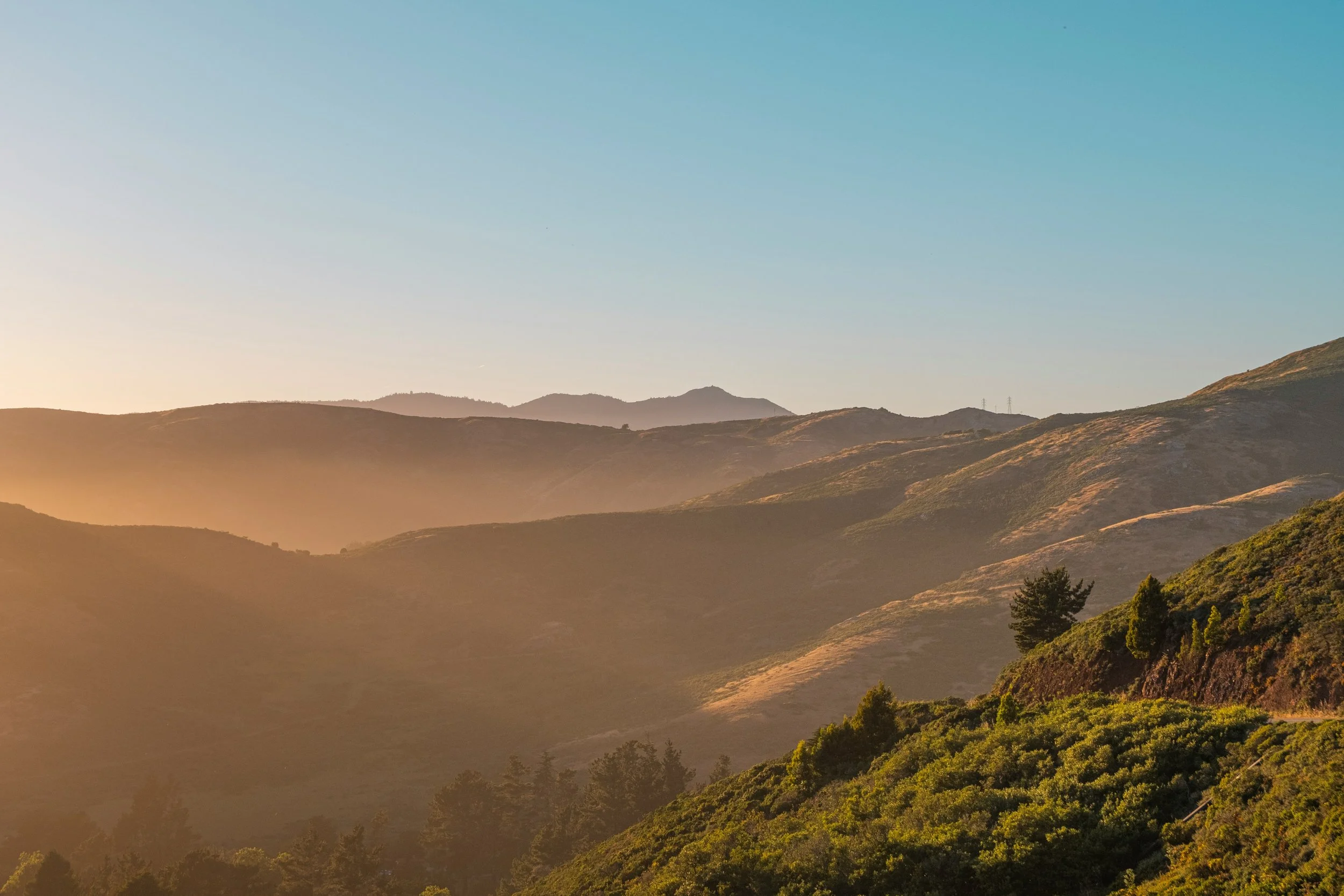 Marin coastline at golden hour