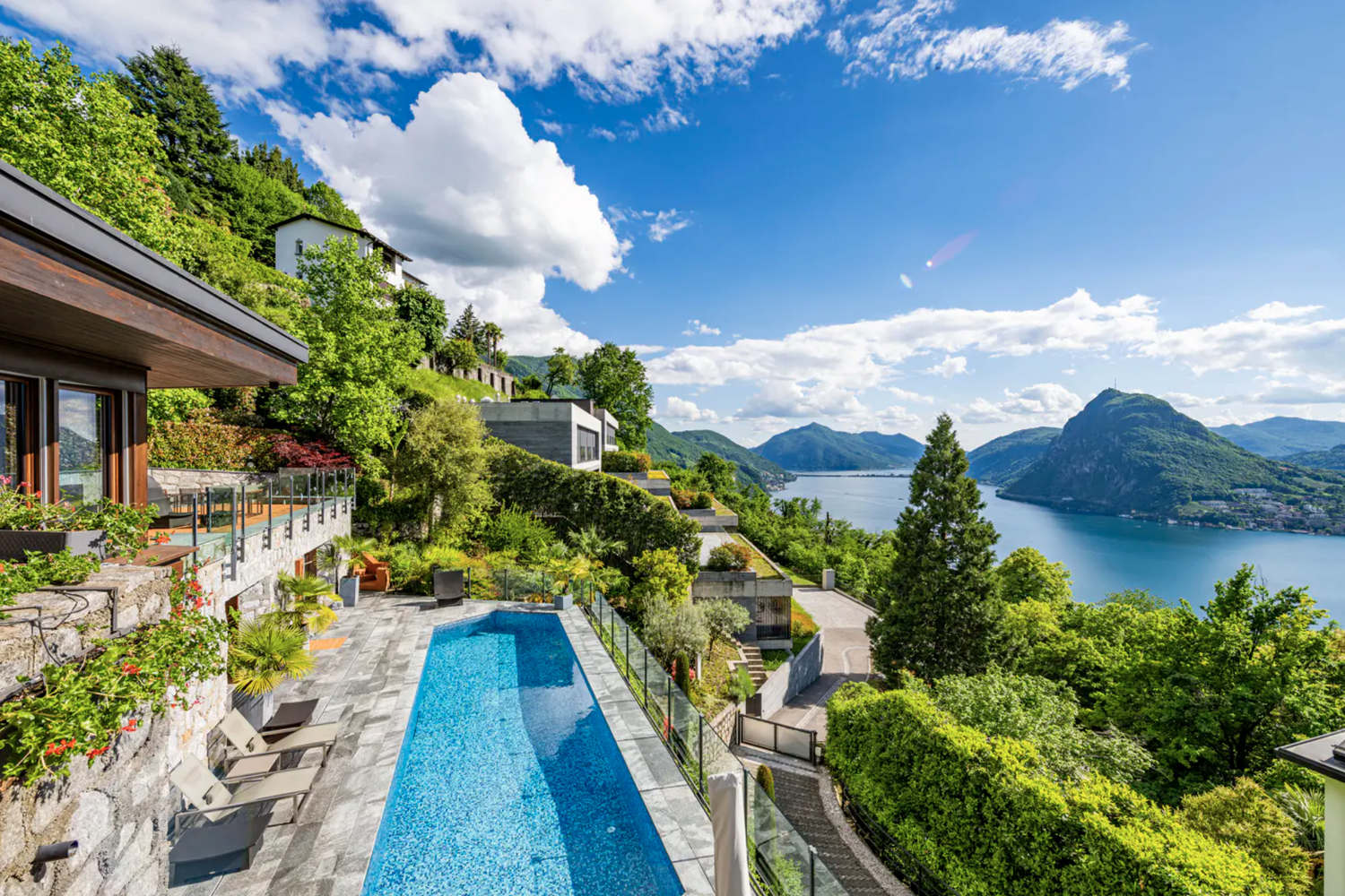 Exclusive lake view designer villa with pool