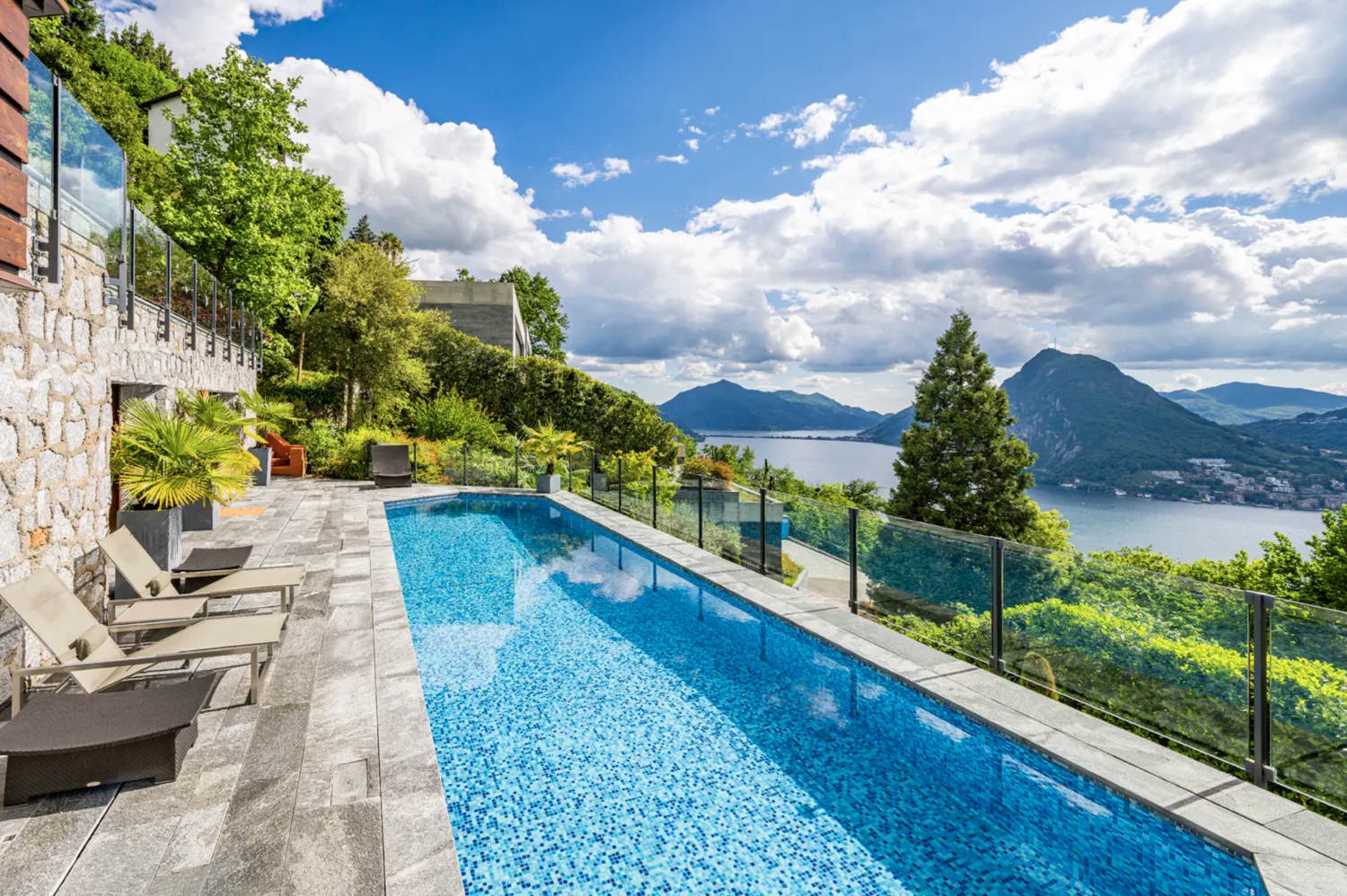 Exclusive lake view designer villa with pool