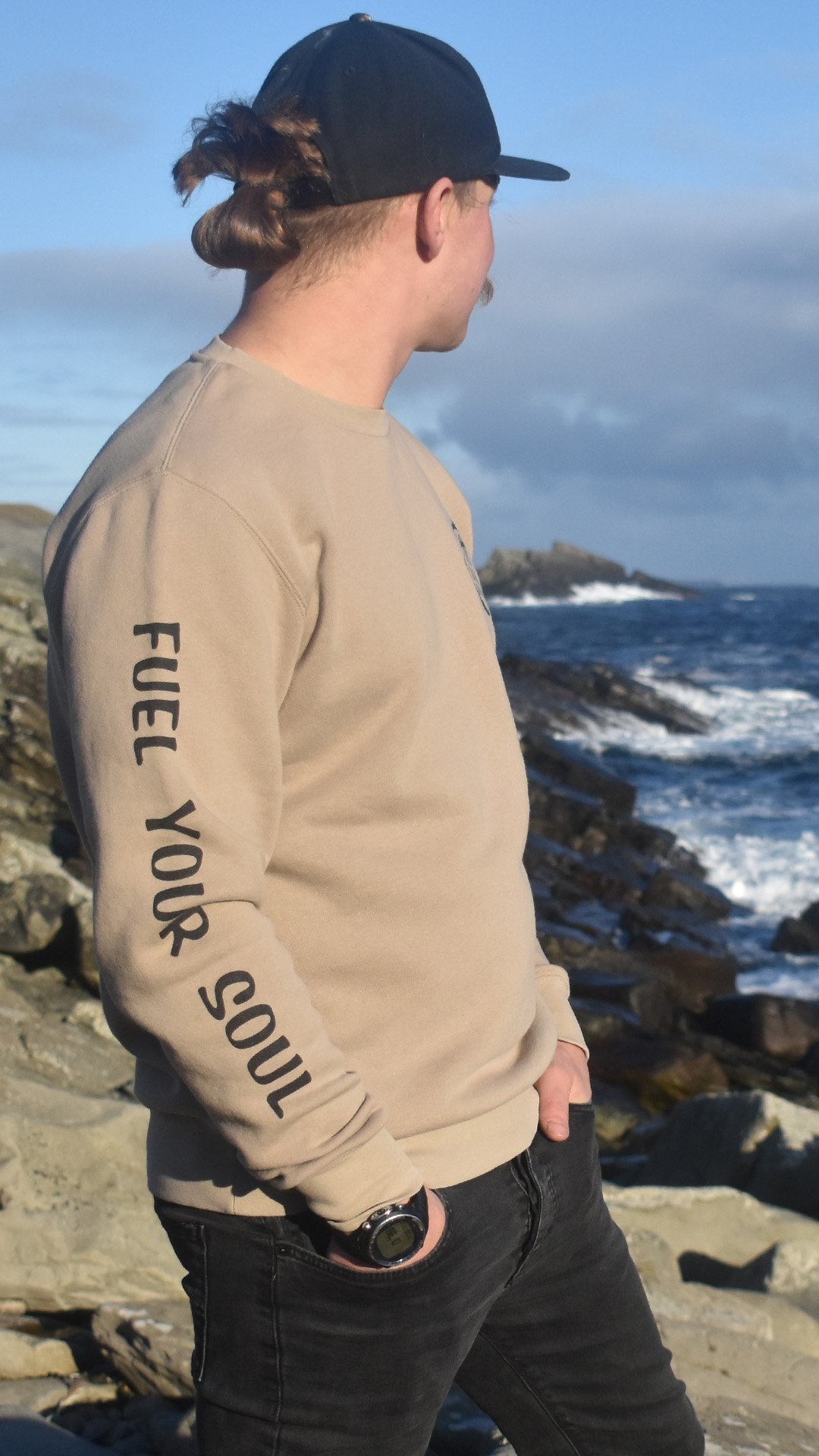 Souls untapped Kingfish sweat shirt arm