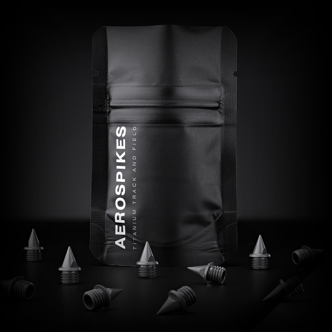 Aerospikes 16 pack titanium track and field spikes.png