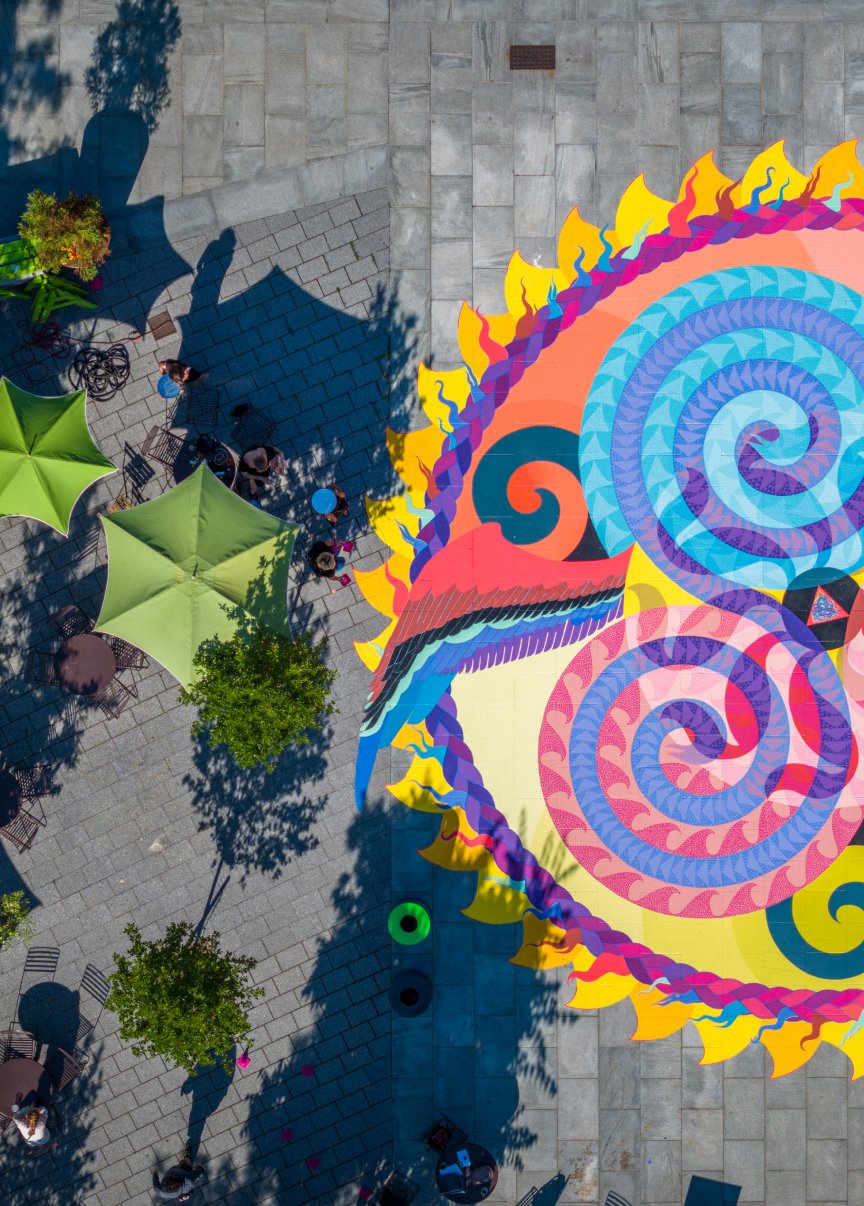 Rose Kennedy greenway aerial 