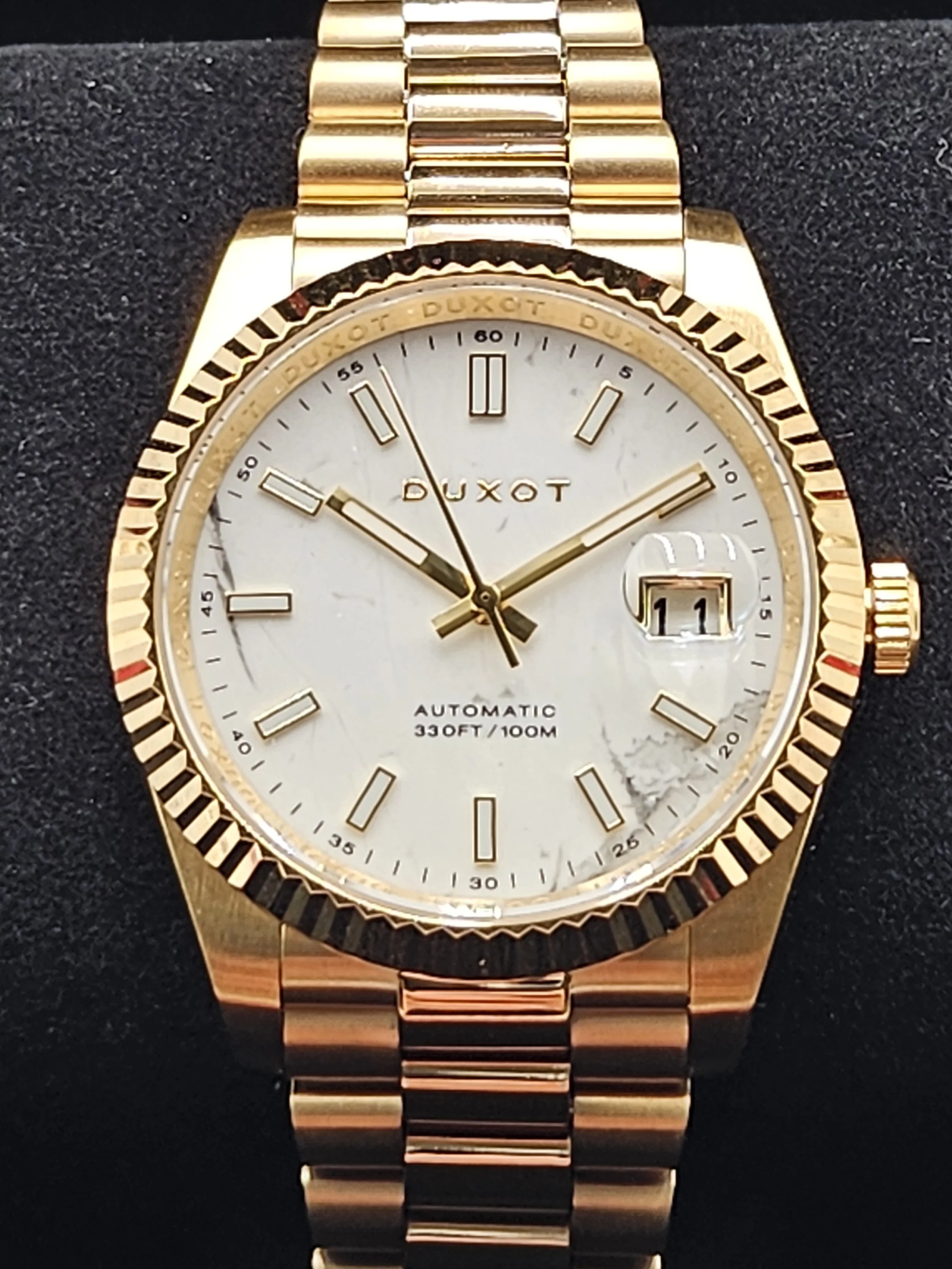 Duxot Marcel Automatic Lapidary Limited Edition White Magnesite 40MM Men's Watch