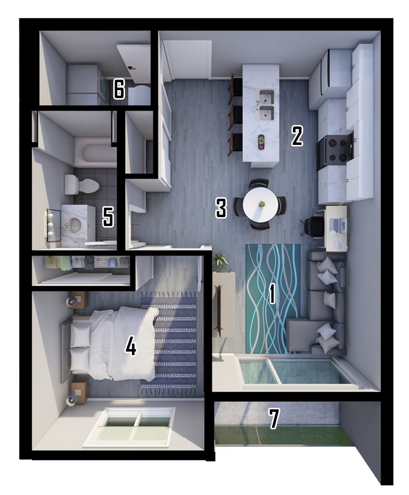 Roselin Suites - Suite B - 2 bedroom — The Suites at 80 Morton