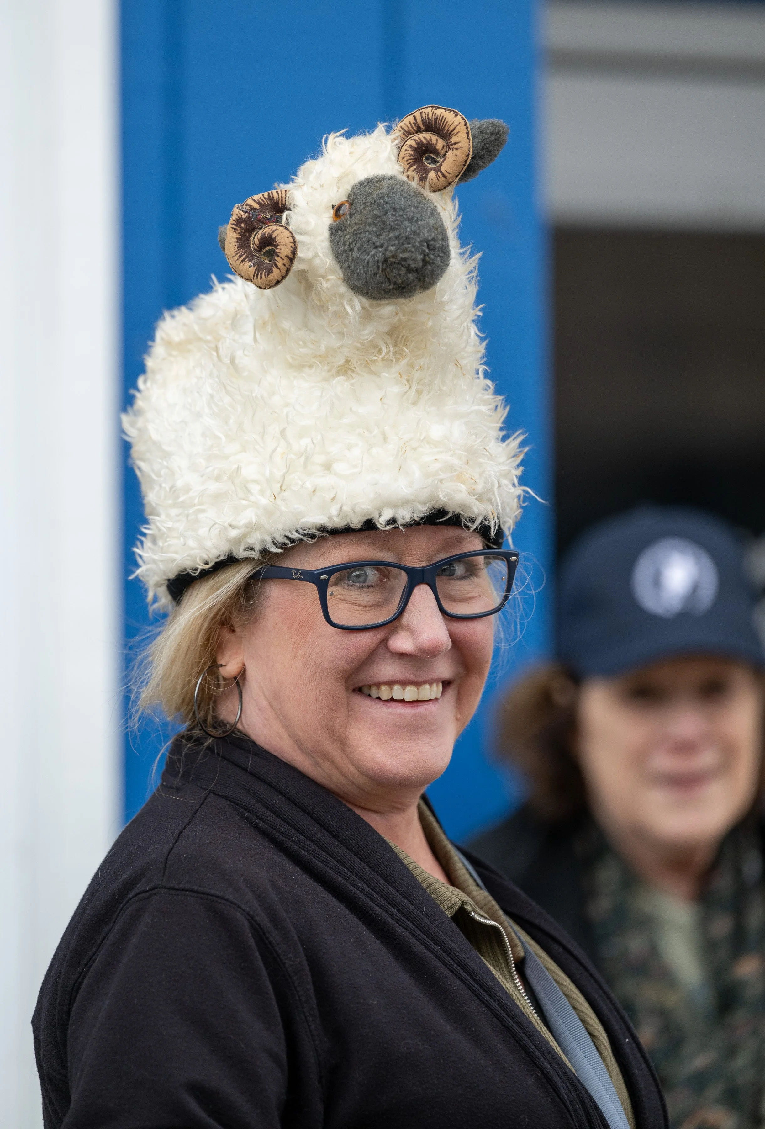 Lady at Parade in Sheep Hat HUT_1081.JPG