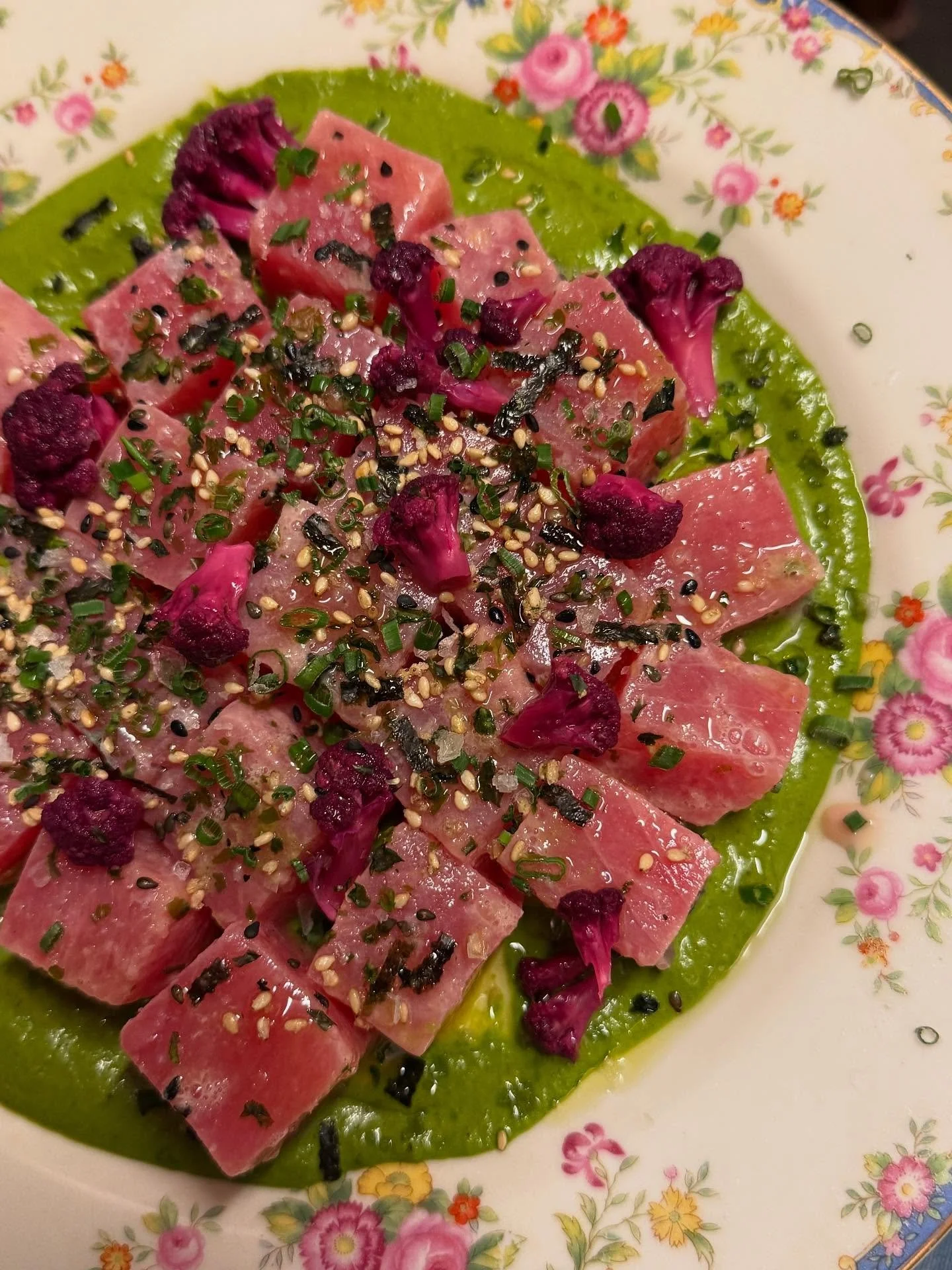 Some things are studies (📸 tuna crudo) 
And some things are final (📸 mushroom ravioli, chicken jus, crispy sage &amp; shaved truffles) 

#FallMenu #Roslindale #BostonEats #neighborhoodrestaurant #handmadepasta #MidnightMorning