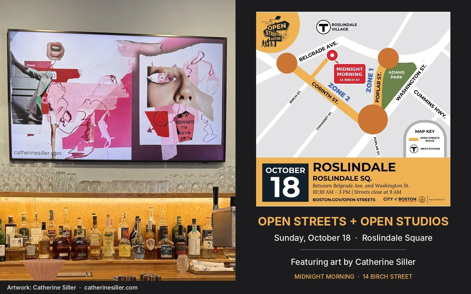 Open Streets + Roslindale Open Studios at Midnight Morning