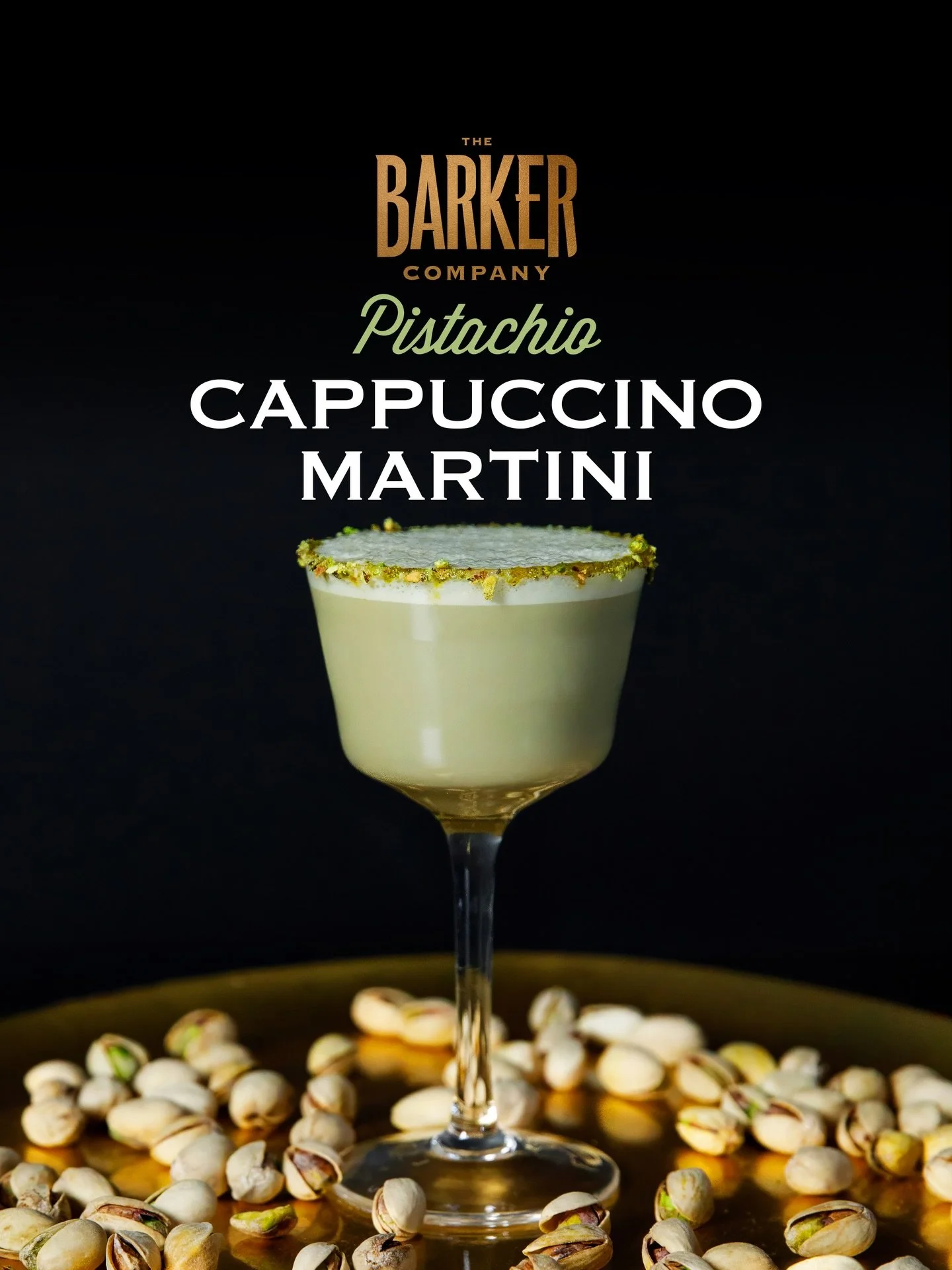 The Barker Pistachio Cappuccino Martini 🍸💚

This St. Patrick&rsquo;s Day, shake up something smooth, nutty, and dangerously sippable 🍀⚡️

- 2 oz. Barker Cappuccino Martini
- 2 oz. Pistachio Cream Liqueur
- Shake Over Ice
- Crush Pistachio &amp; Co