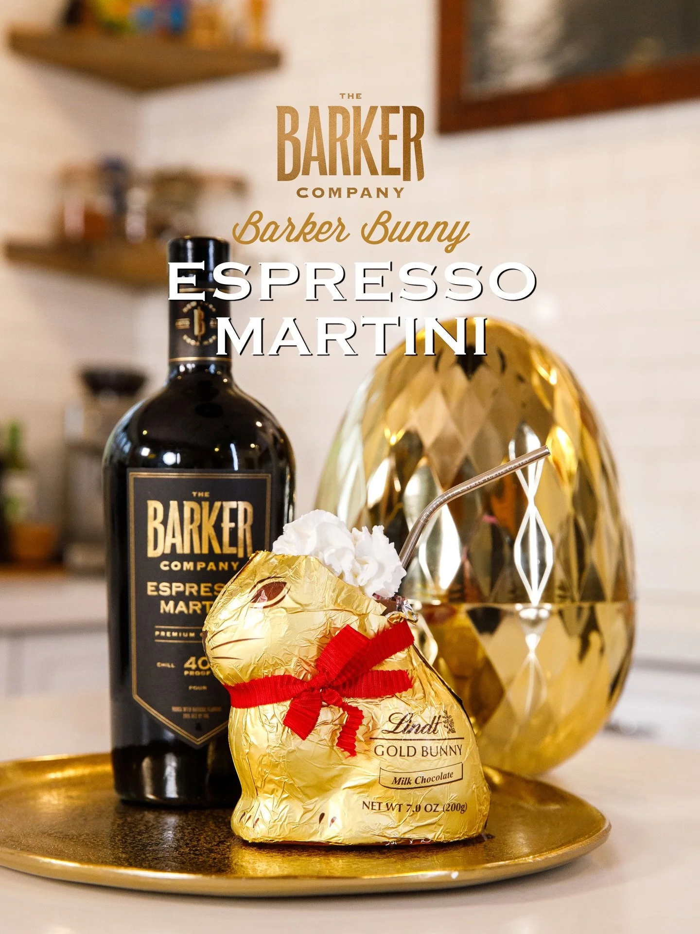 The Barker Bunny Espresso Martini 🍸🐰🌷

Shake Up Your Barker Espresso Martini Over Ice
Remove Your Chocolate Bunny Ears
Fill up Your Bunny
Garnish with Whipped Cream
Grab a Straw &amp; Enjoy

Happy Easter Everyone!