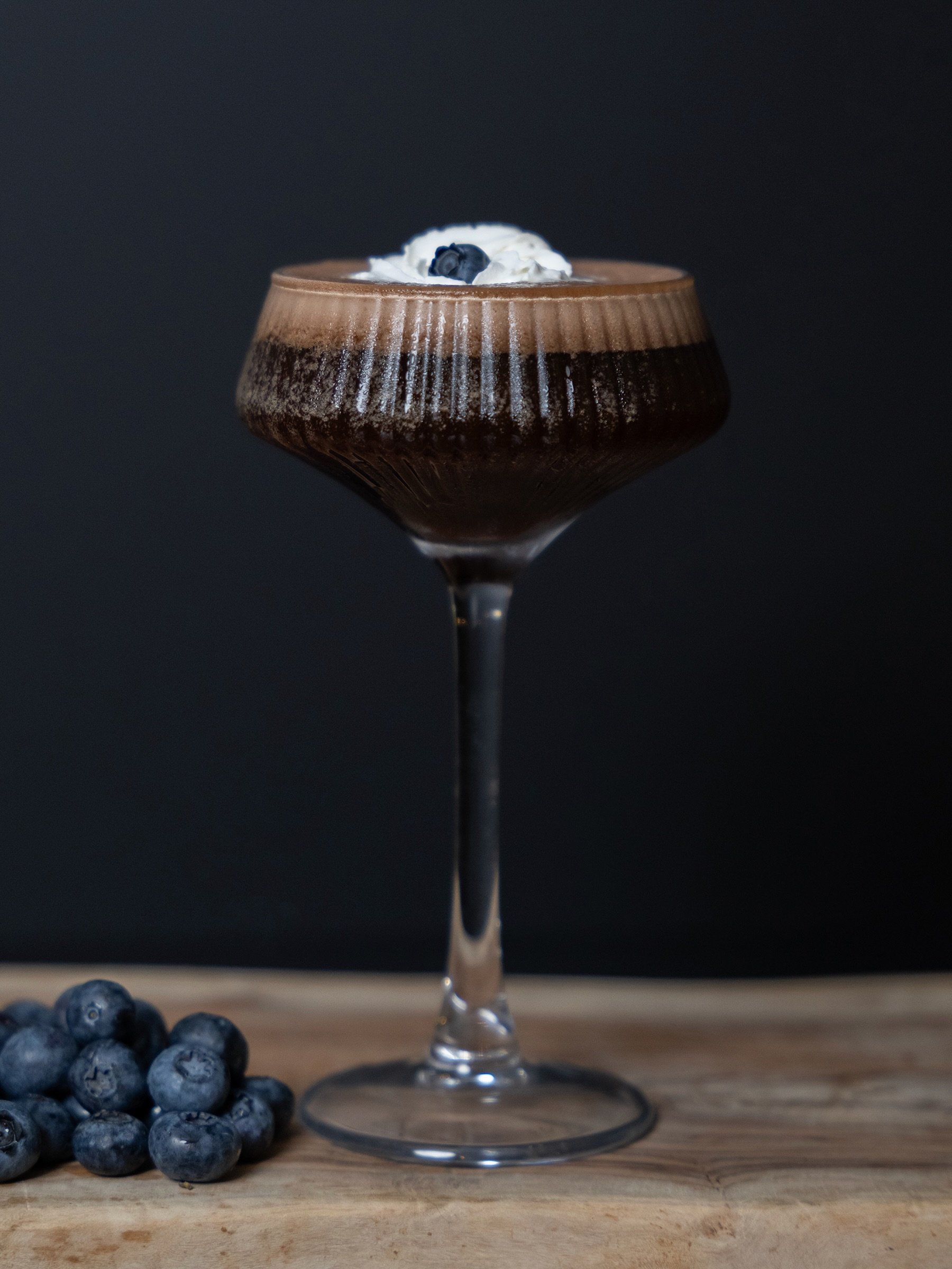 Blueberry Chocolate Espresso Martini 🫐🍸🍫

3 oz. Barker Espresso Martini
&frac12; oz. Chocolate Creme Liqueur @mozartchocolateusa 
&frac12; oz. Blueberry Syrup
Garnish:
&bull; Whip Cream &amp; a Fresh Blueberry

#espressomartini #blueberry #chocola