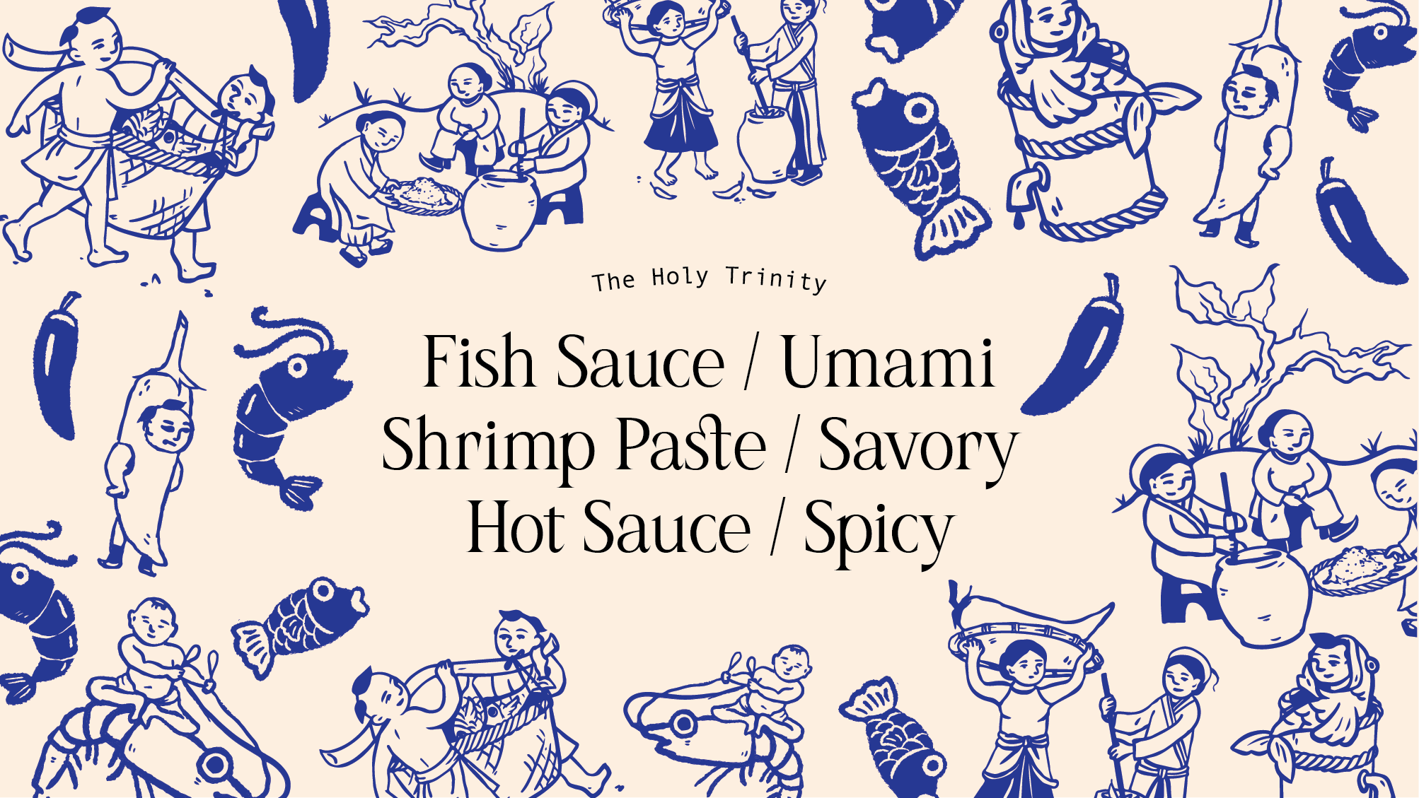 Pattern Ilustrated by me. Inspired by the Vietnamese Dong Ho style and the late Jean-Jacque Sempe.