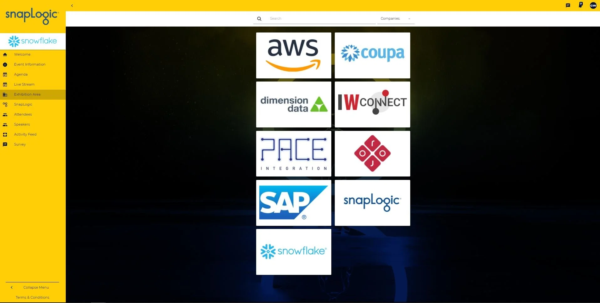 SnapLogic virtual conference screenshot of presentation