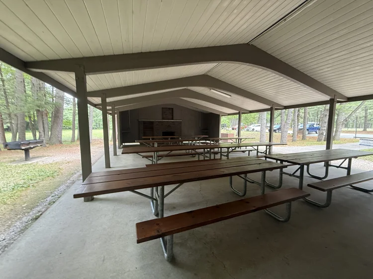 Inside the Day Use Shelter