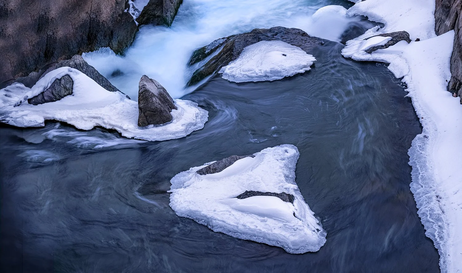 Little Sister Falls in winter, Great Falls, MD