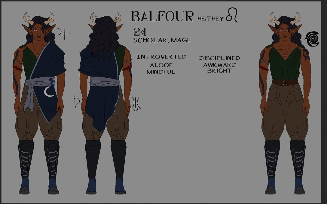 &quot;You fell, didn't you? This is Subterra. And we share Subterra with the Aberrations, so we should get going. Quickly. Very quickly.&quot;

🕯️two posts in one day???? I must be crazy. Anyways this is Balfour! He is Grim's little brother, who has