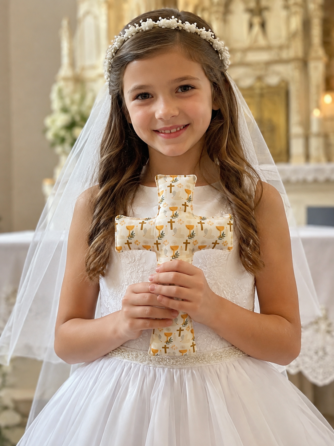 First Holy Communion Cross with girl.png