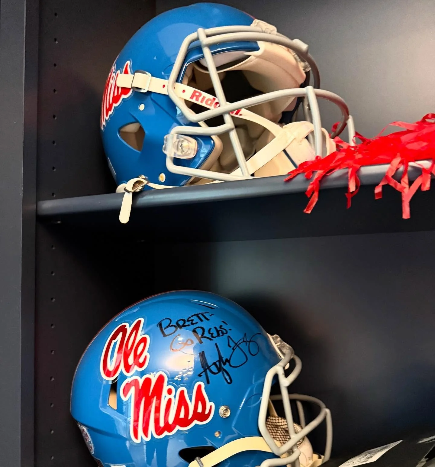 From game day to display day 🏈✨
Ole Miss gear organized and showcased the right way.

Opened a cabinet in a walk through today&hellip;today of all days! I almost put on my Ole Miss sweatshirt for the consults because &ldquo;why not&hellip;&rdquo; !!