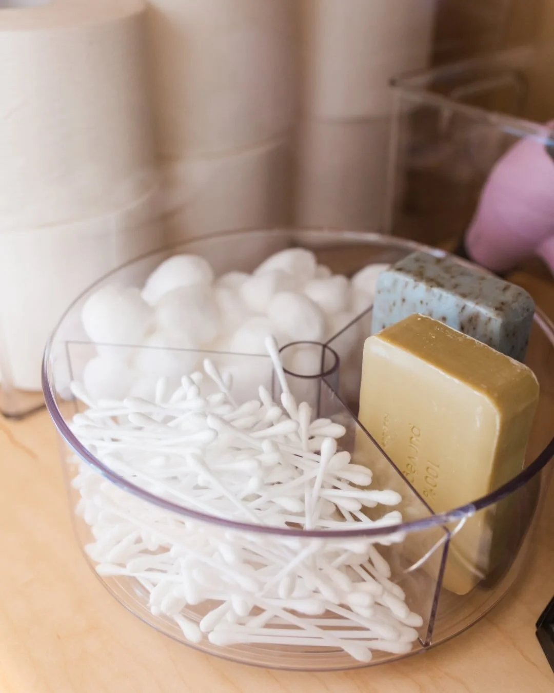 Nothing gets past us! Q-tips and cotton balls need fun storage too!