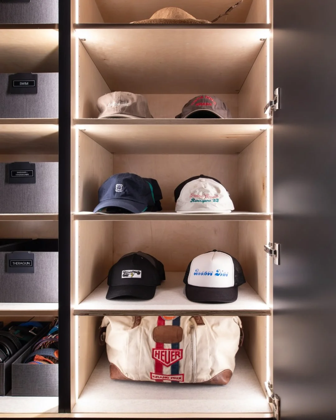 The lighting in this closet is everything!!