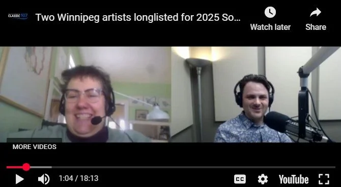 a screen shot of a video interview. the image shows two webcams of the interviewer and interviewee.