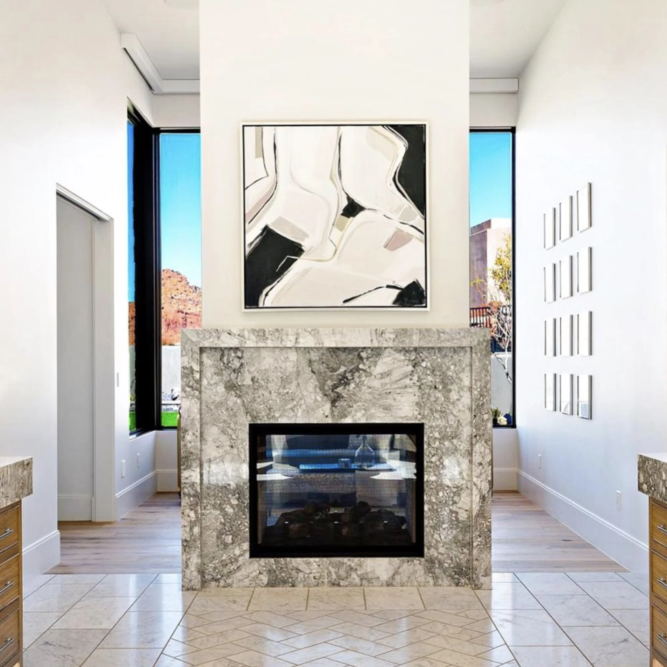 Renaissance Fabrication's fireplace made out of Quartzite