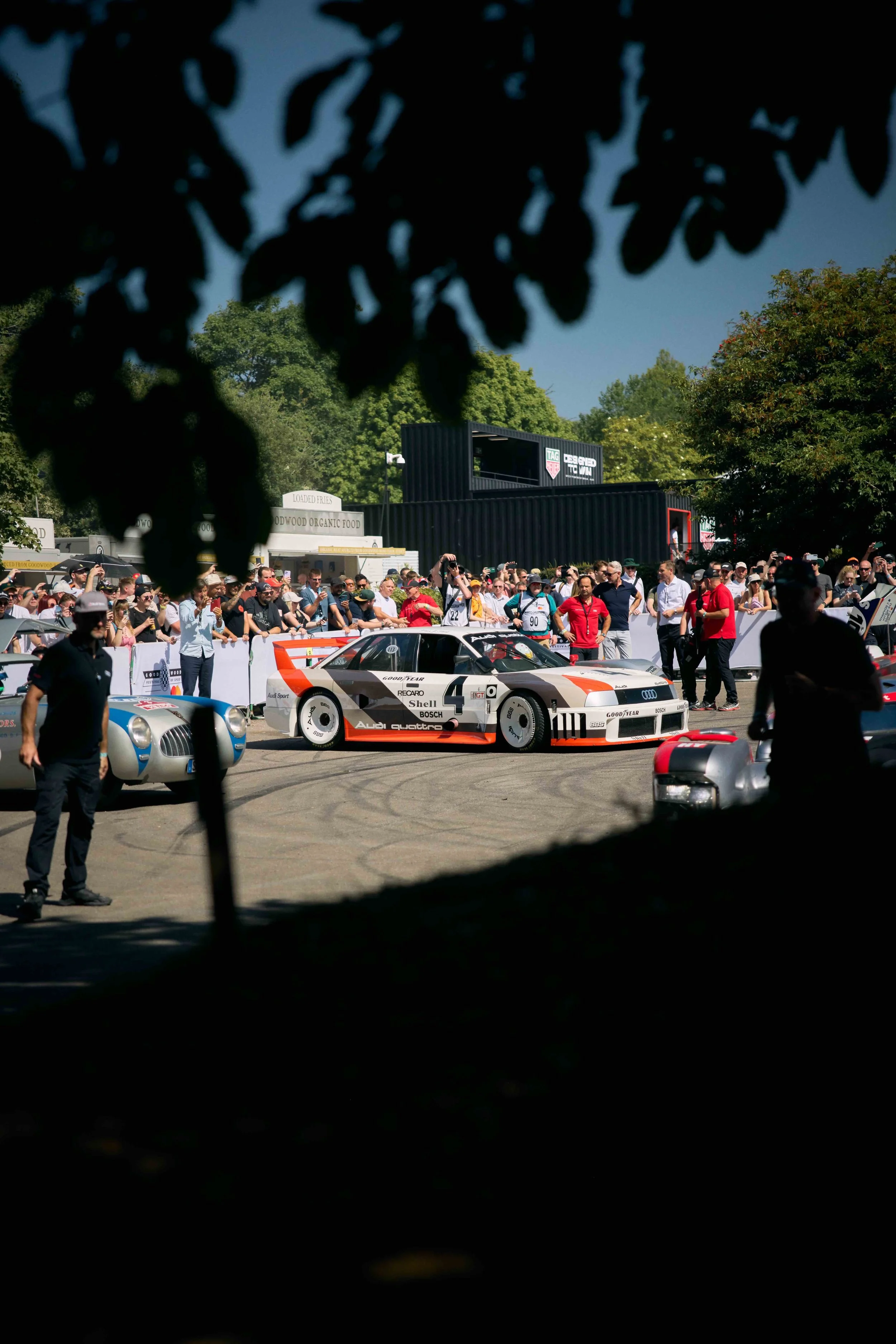 Audi IMSA GTO at the assembly area at Goodwood Festival of Speed