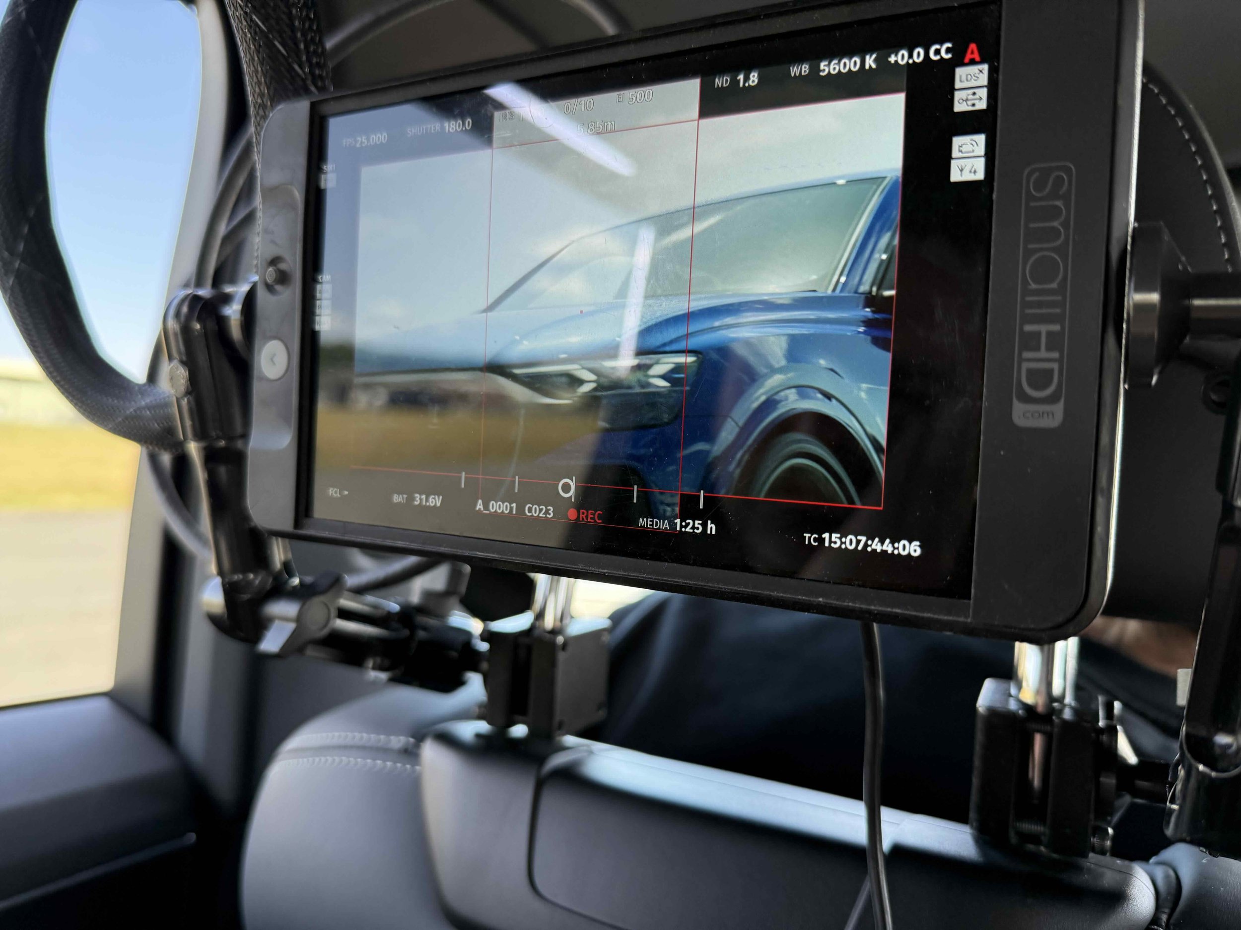 In the tracking car getting shots of the RS Q8 performance